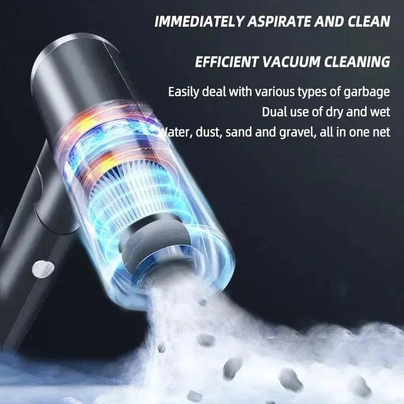 Portable Car Vacuum Wireless 12000PA - Mini Handheld Vacuum Cleaner