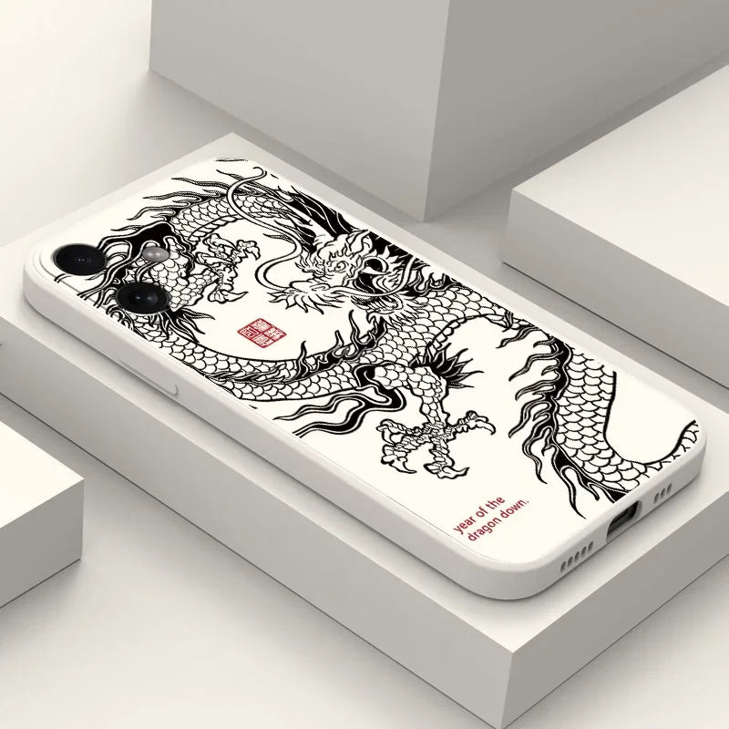 Fashion Chinese Dragon Phone Case For iPhone 17 16 15 11 12 14 13 Pro Max Mini X XS XR 7 Plus 17E Air Shockproof Cover Fundas