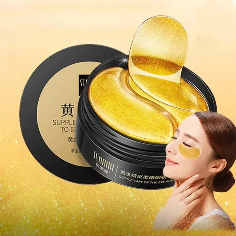 60pcs Hyaluronic Acid Repair Eye Mask Relieve Eye Fatigue Remove Dark Circles Moisturizing Korean Skin Care Crystal Eye Masks