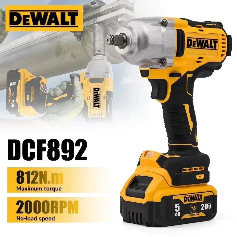 Dewalt DCF892 High Torque Brushless Impact Wrench Wireless Electric Tool 20V Battery Cordless Power for Home Improvement