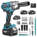 SEESII Cordless Impact Wrench Brushless Motor 1032Ft-lbs (1400N.m) Electric Impact Driver 2x4000mah Screwdriver Repair Tools