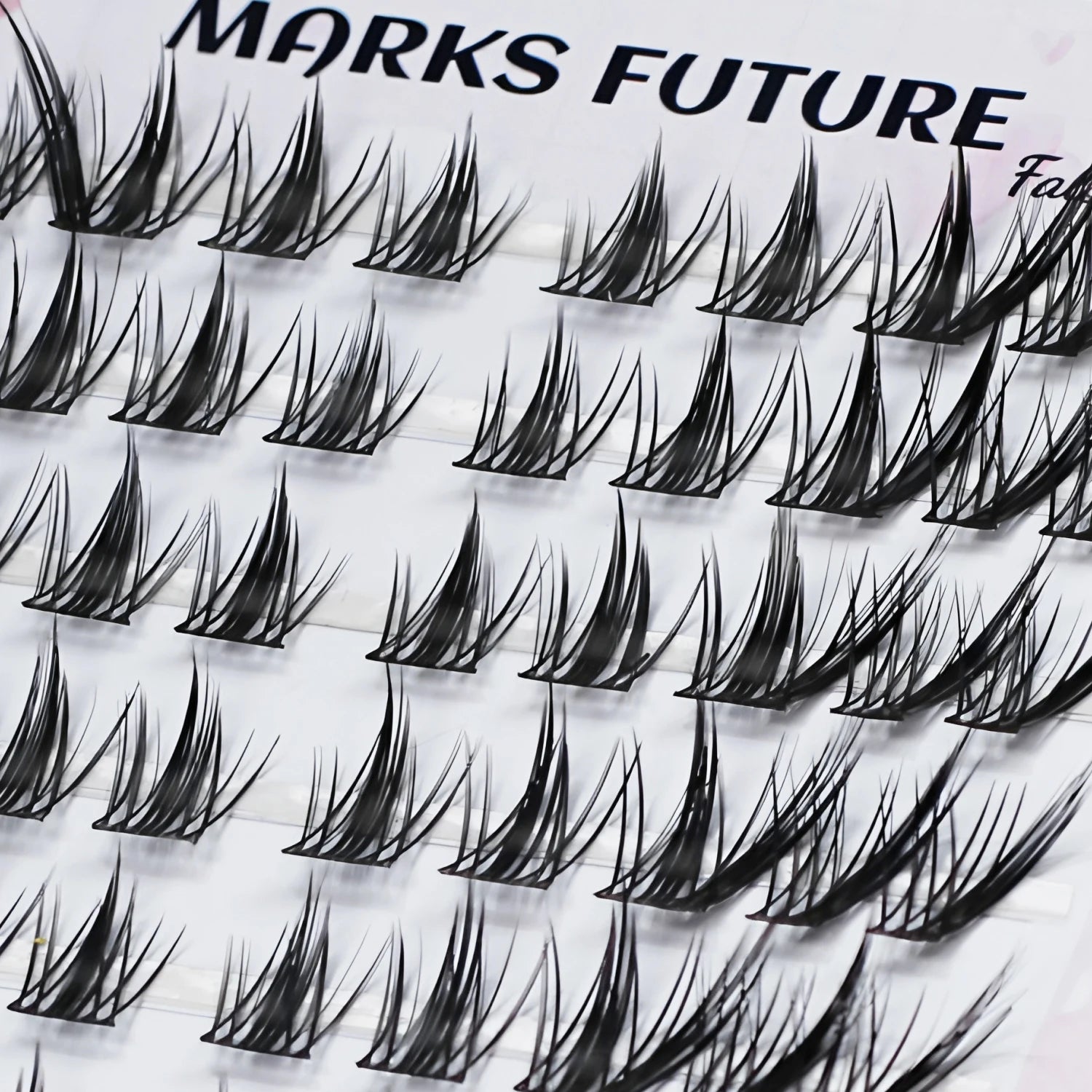 10 Rows of 100 Clusters C Curl Individual Fox-Style False Eyelashes, Natural and Thick Single-Section Pure Natural Makeup for Home Use, Suitable for Beginners