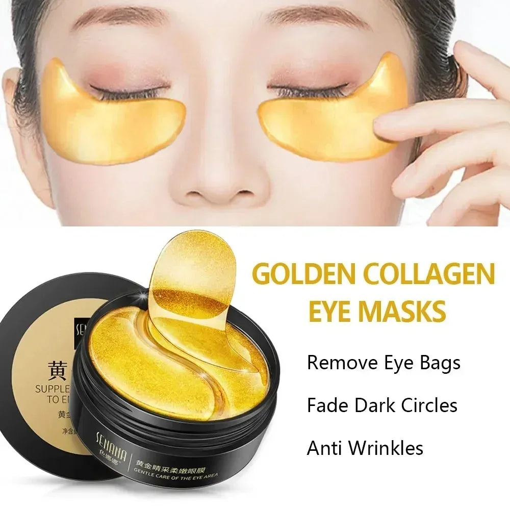 60pcs Hyaluronic Acid Repair Eye Mask Relieve Eye Fatigue Remove Dark Circles Moisturizing Korean Skin Care Crystal Eye Masks