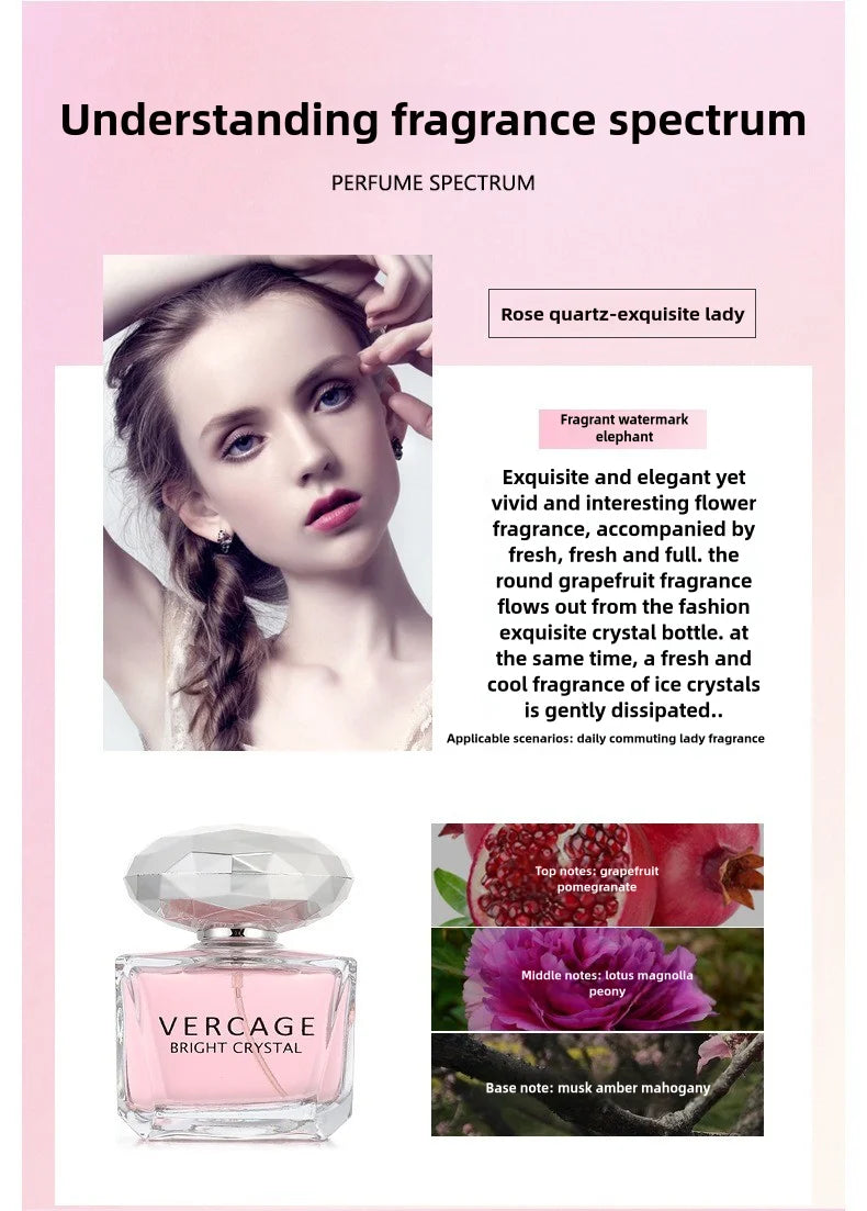 50ml Crystal Diamond Sweet Love Crystal Powder Diamond Black Crystal Lady Eau De Toilette Fragrance  Flower Spary Woman Perfumes