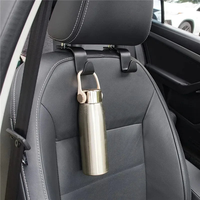 2/4Pcs Car Headrest Hooks Hanger for Bags Seat Back Organizer Holder Clips Auto Fastener Hooks Car Storage Interior Accessories
