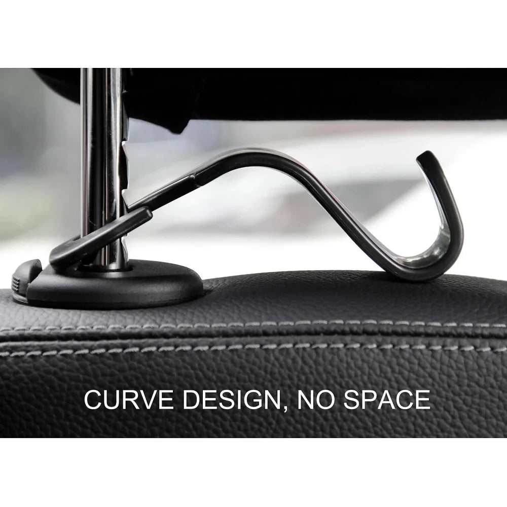2/4Pcs Car Headrest Hooks Hanger for Bags Seat Back Organizer Holder Clips Auto Fastener Hooks Car Storage Interior Accessories