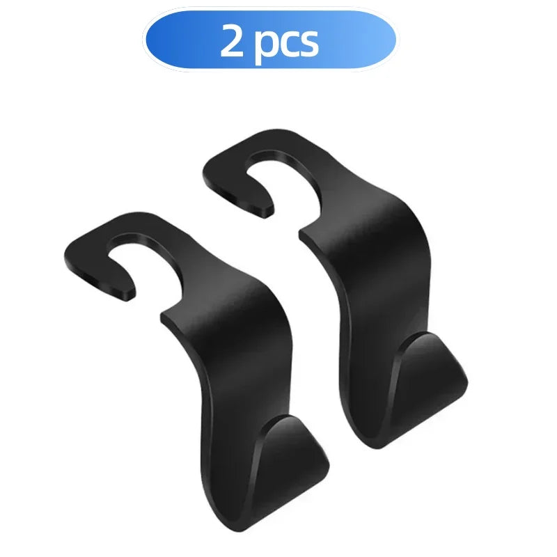 2/4Pcs Car Headrest Hooks Hanger for Bags Seat Back Organizer Holder Clips Auto Fastener Hooks Car Storage Interior Accessories