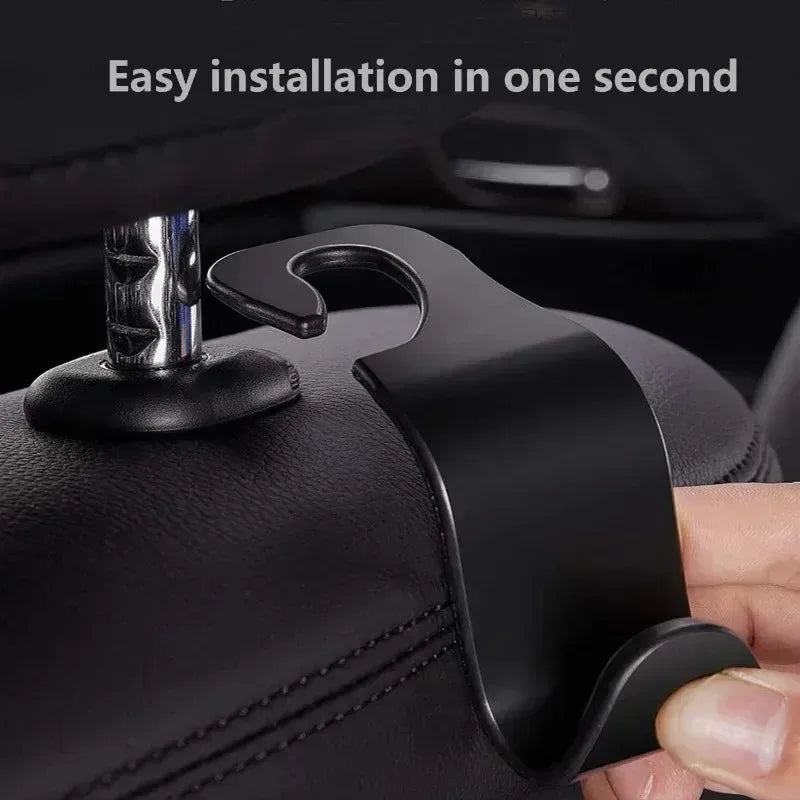 2/4Pcs Car Headrest Hooks Hanger for Bags Seat Back Organizer Holder Clips Auto Fastener Hooks Car Storage Interior Accessories