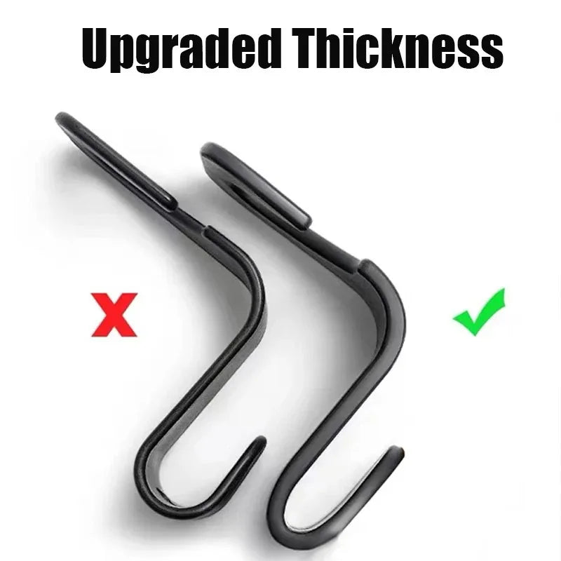 2/4Pcs Car Headrest Hooks Hanger for Bags Seat Back Organizer Holder Clips Auto Fastener Hooks Car Storage Interior Accessories