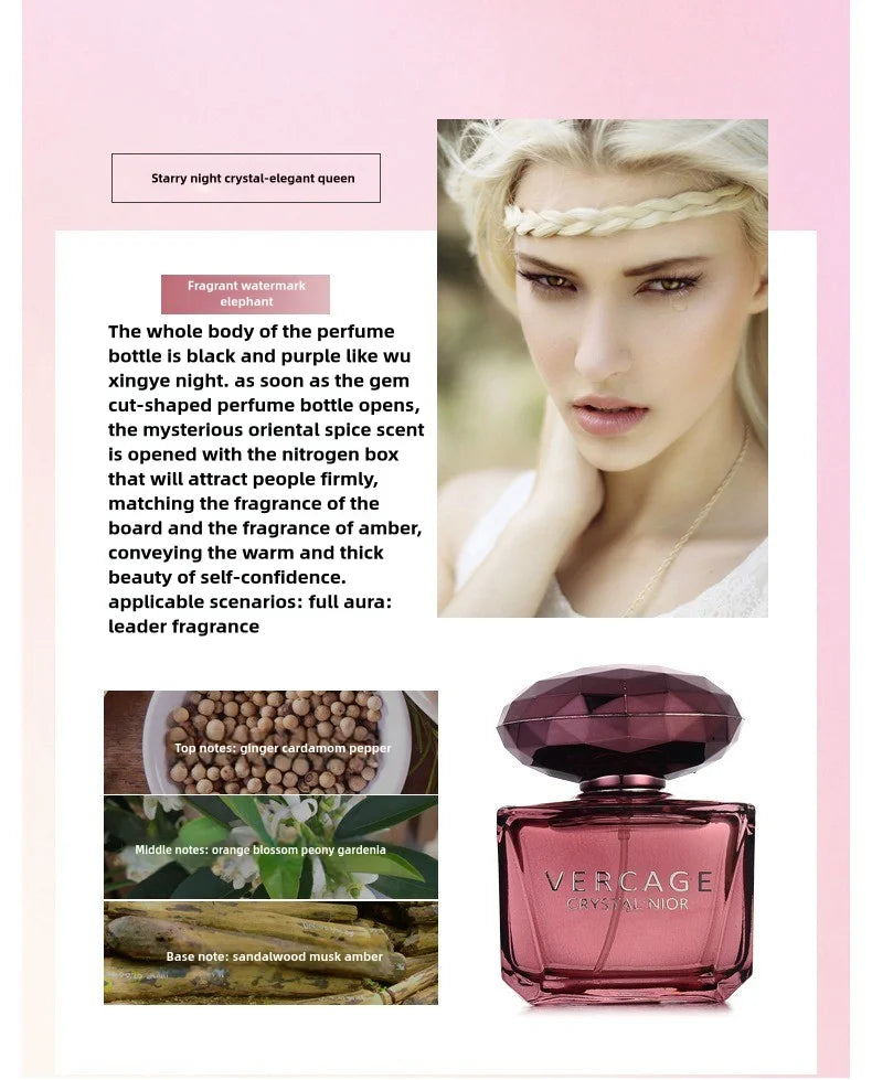 50ml Crystal Diamond Sweet Love Crystal Powder Diamond Black Crystal Lady Eau De Toilette Fragrance  Flower Spary Woman Perfumes