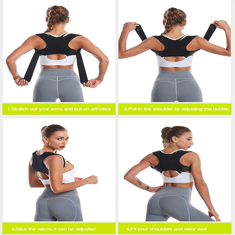 Adjustable Posture Corrector  Back Brace Shoulder Support Corrector Prevention Humpback Back Health Care